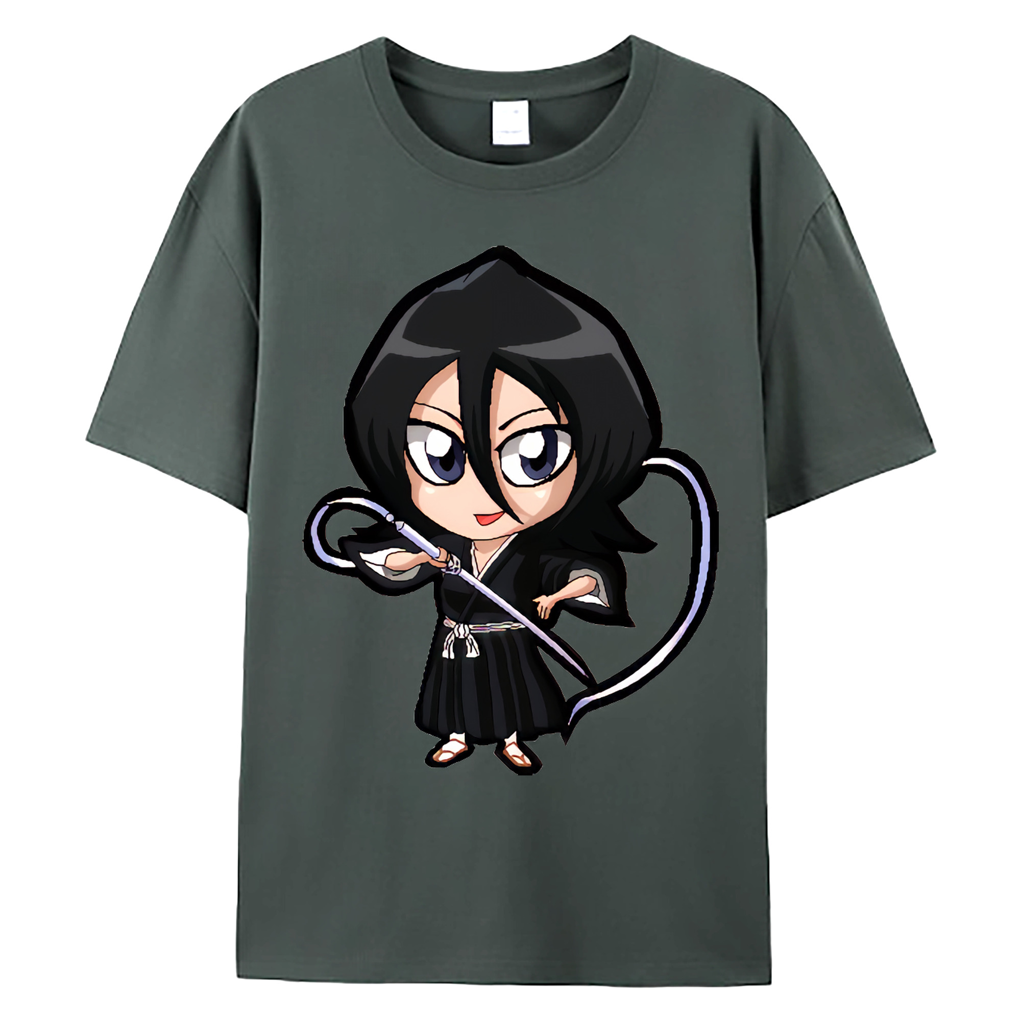 （画像用） ブリーチ 朽木ルキア BLEACH Kuchiki Rukia 綿100％ メンズ半袖Tシャツ｜肌触りやわらか＆通気性